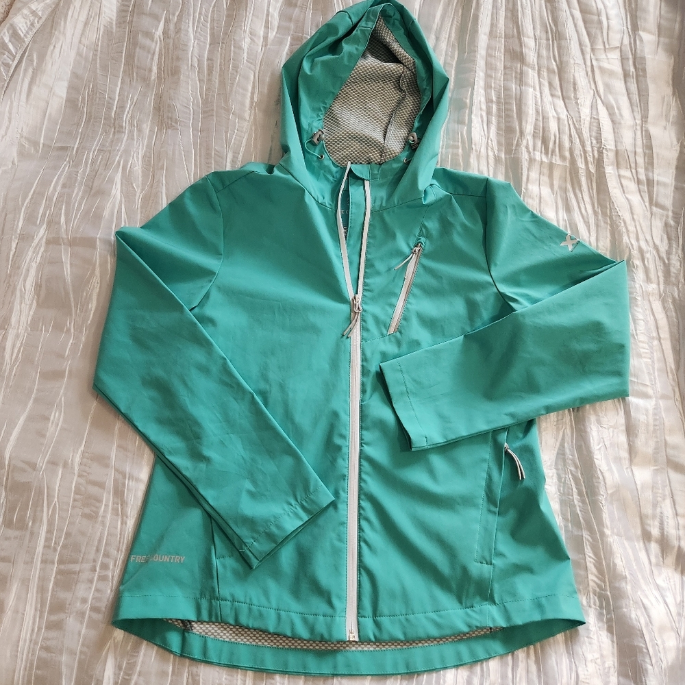 Free Country Teal Hooded Softshell Jacket